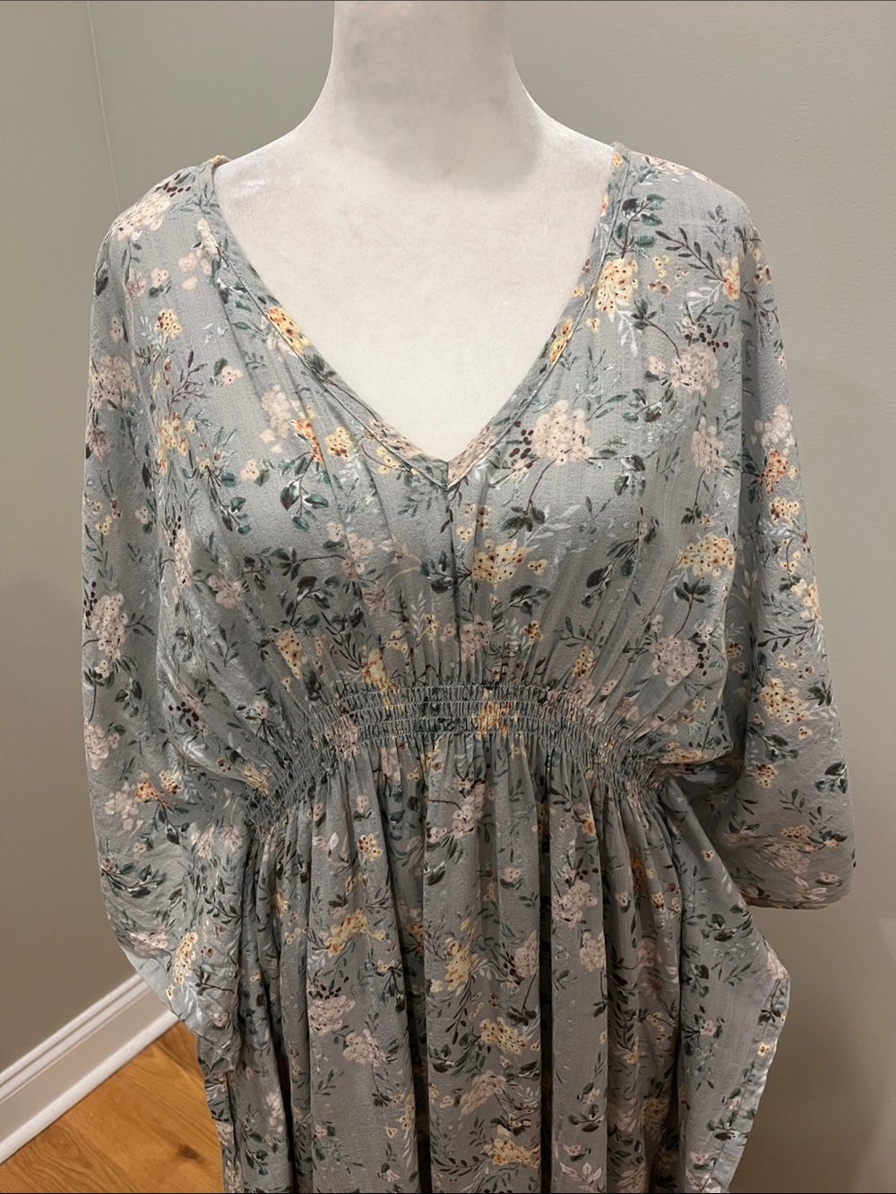 Natural Life Sanibel Floral Sage Green Kaftan Maxi Dress - Picture 3 of 11